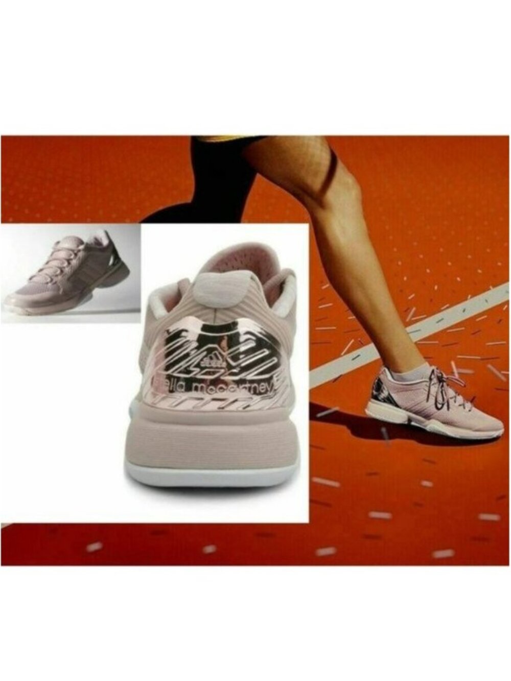 NWT Adidas Stella McCartney women Barricade Tennis Shoes 7